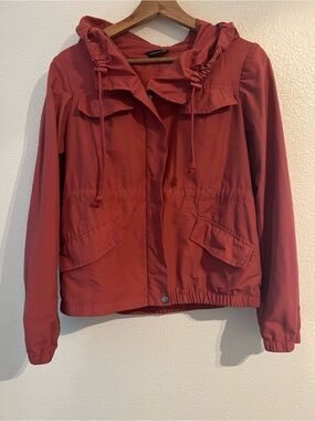 Banana Republic Hooded Utility Jacket in Burnt Orange